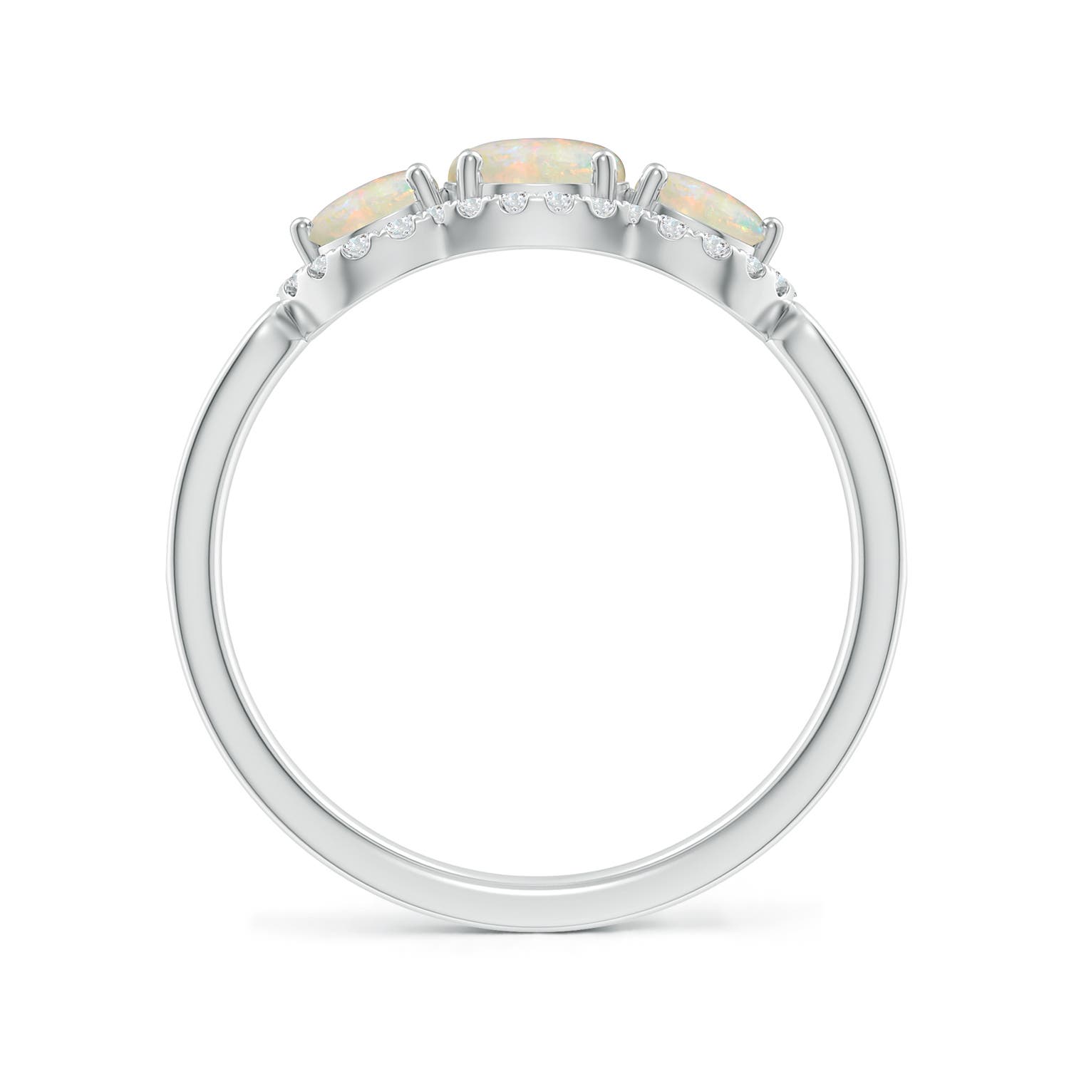 AAAA - Opal / 0.9 CT / 14 KT White Gold