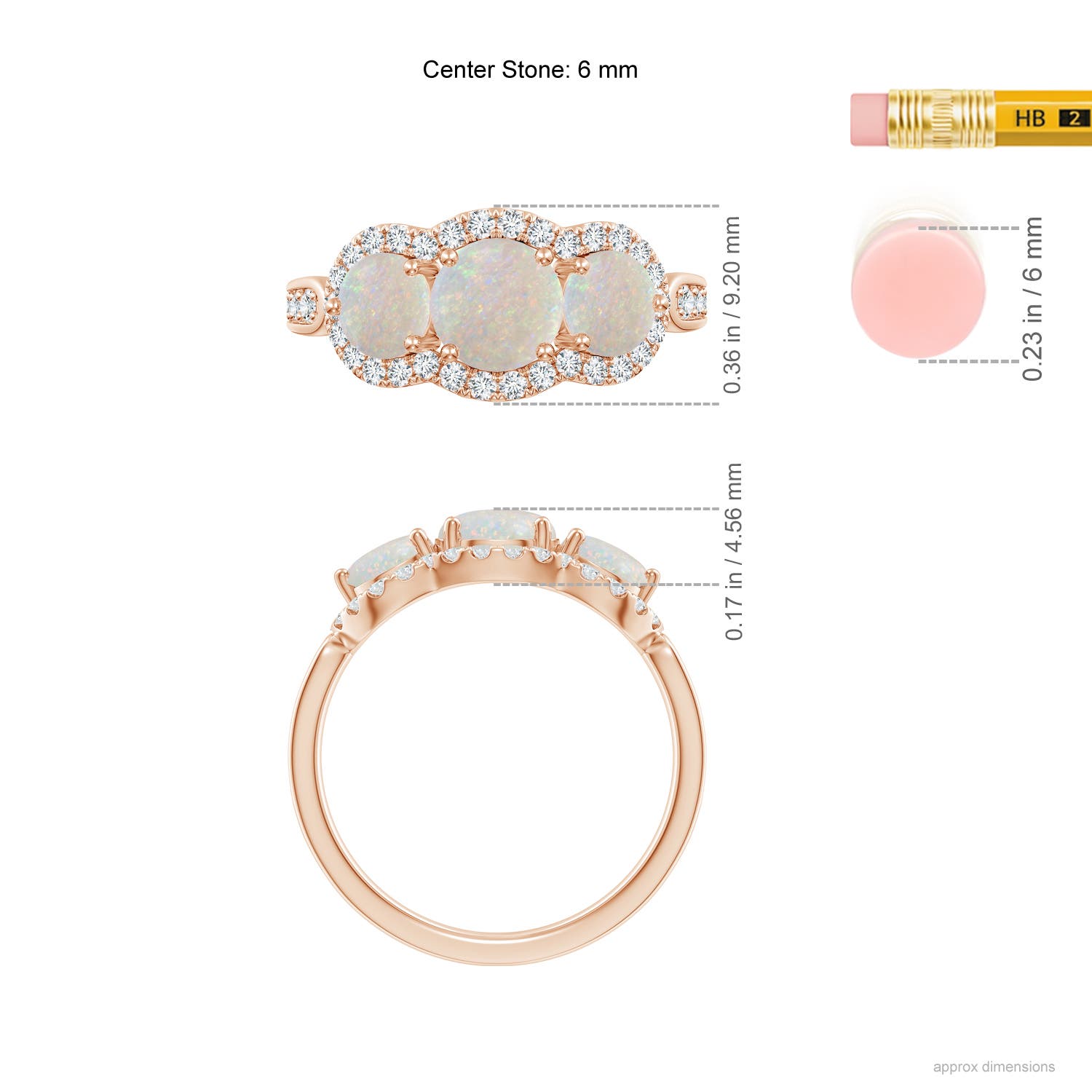 AA - Opal / 1.49 CT / 14 KT Rose Gold