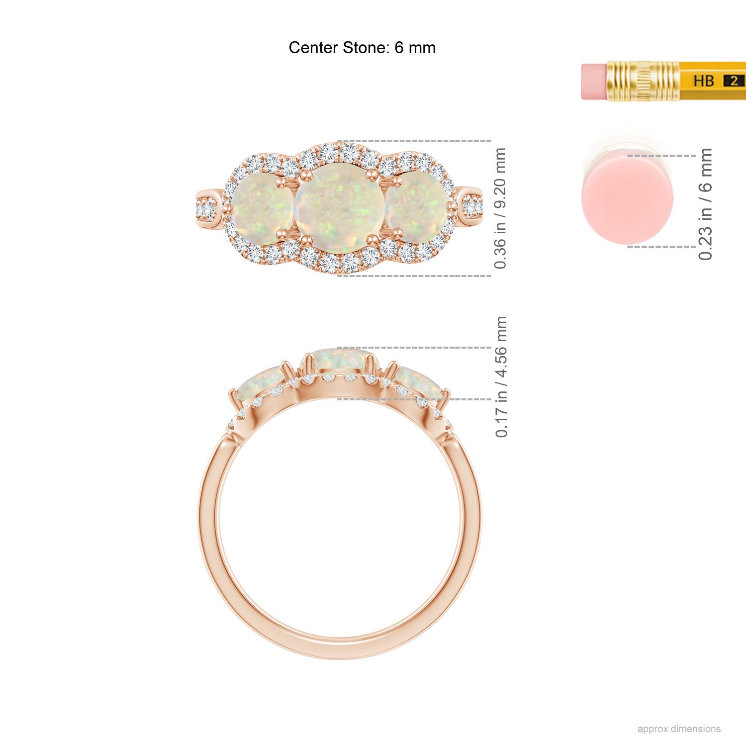 AAA - Opal / 1.49 CT / 14 KT Rose Gold