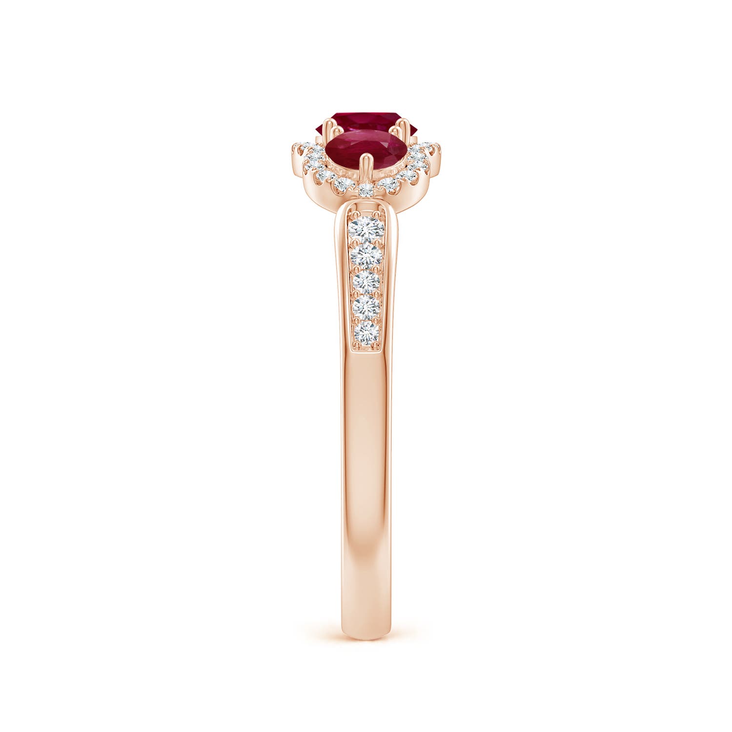 A - Ruby / 0.98 CT / 14 KT Rose Gold