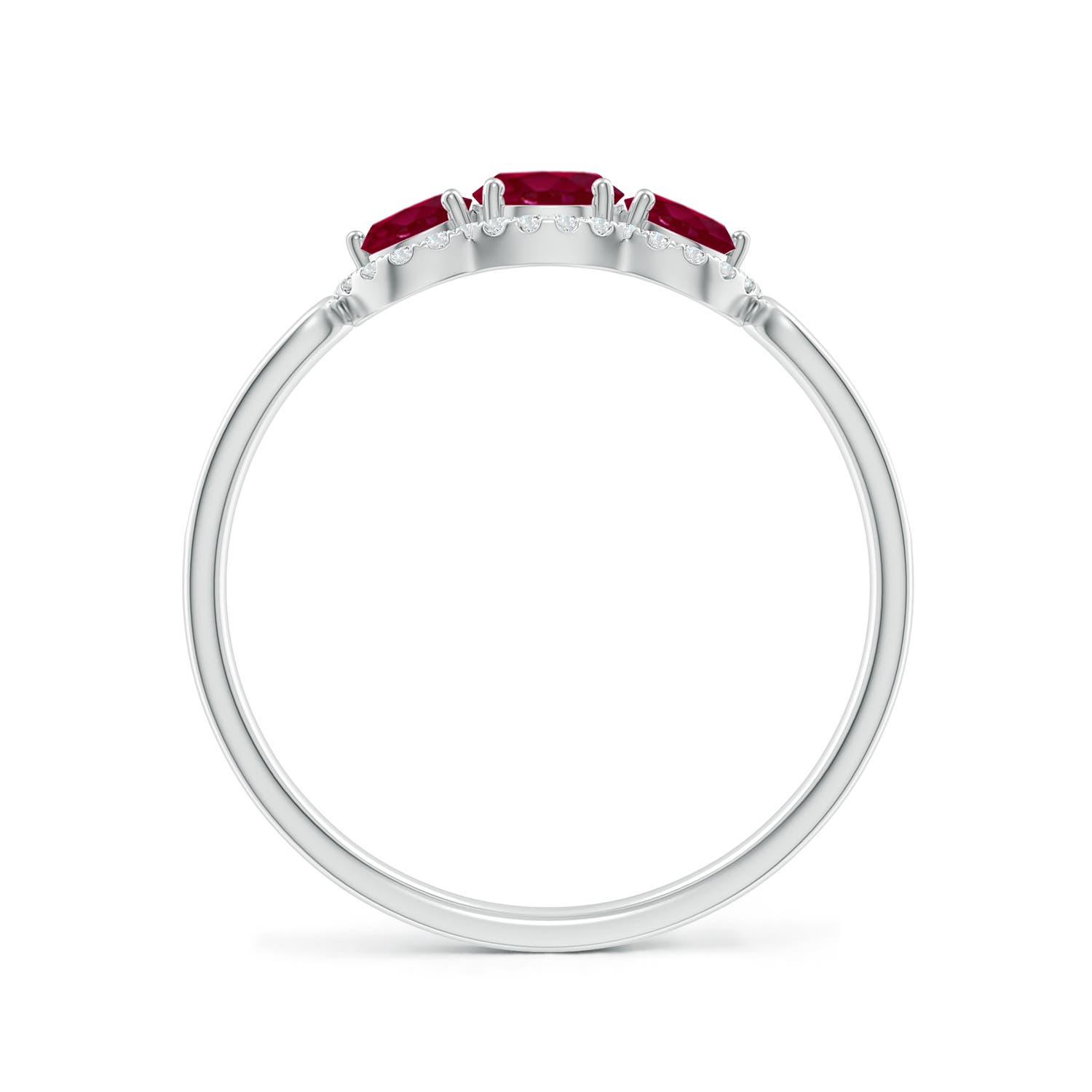 A - Ruby / 0.98 CT / 14 KT White Gold