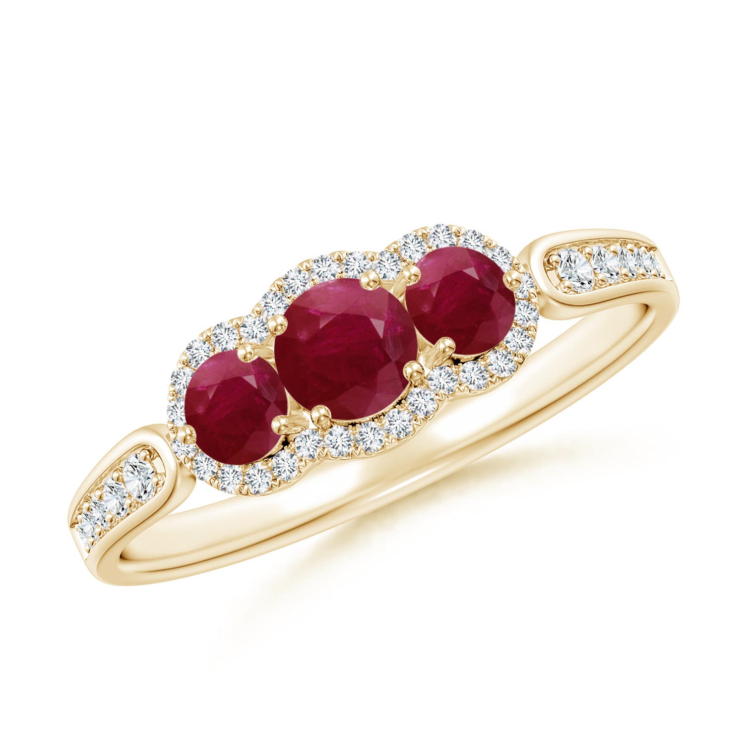 A - Ruby / 0.98 CT / 14 KT Yellow Gold