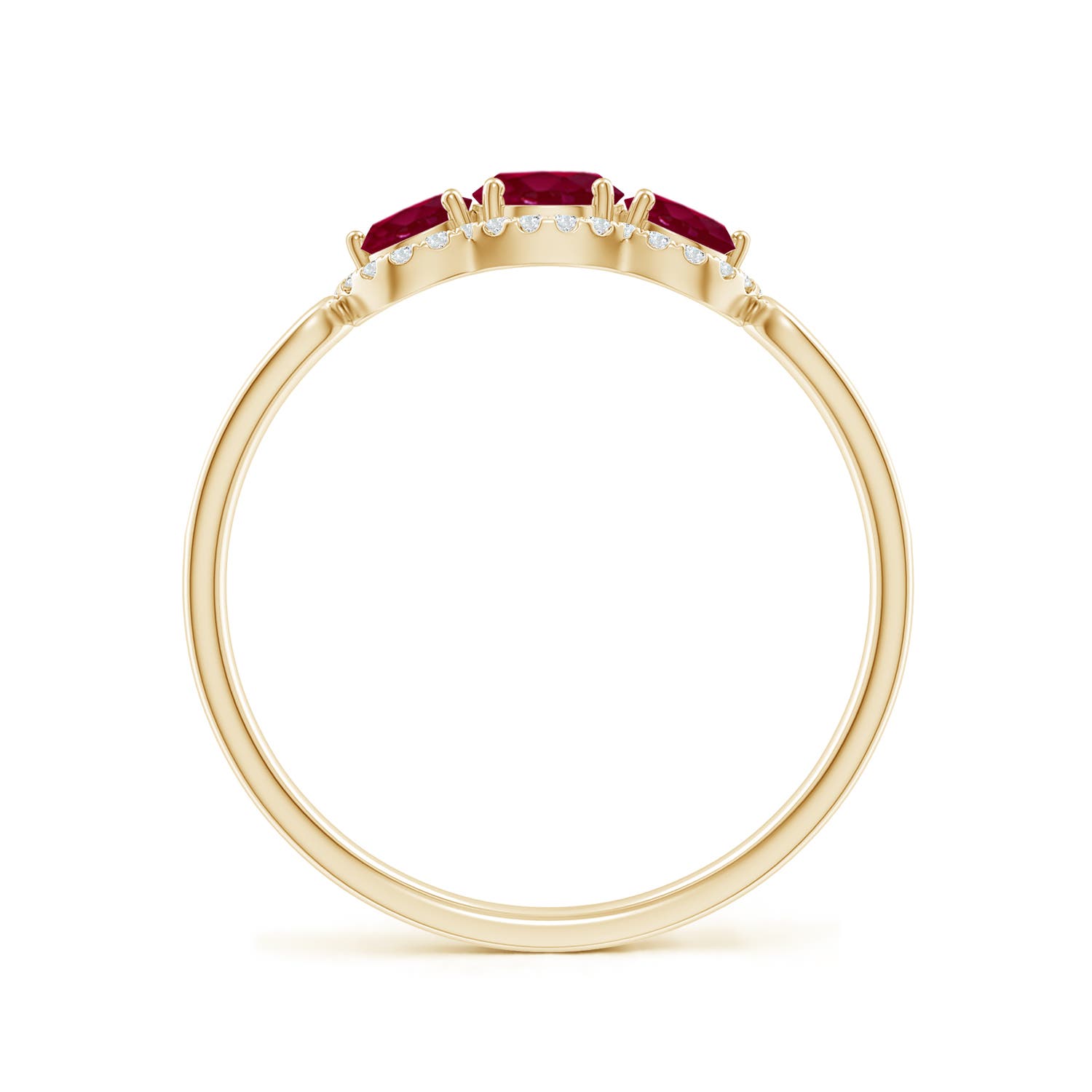 A - Ruby / 0.98 CT / 14 KT Yellow Gold