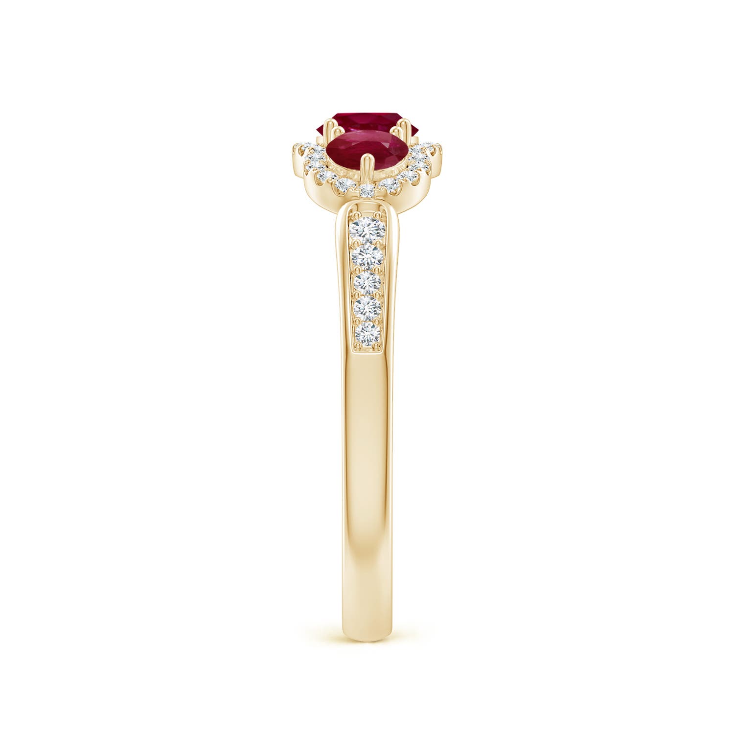 A - Ruby / 0.98 CT / 14 KT Yellow Gold