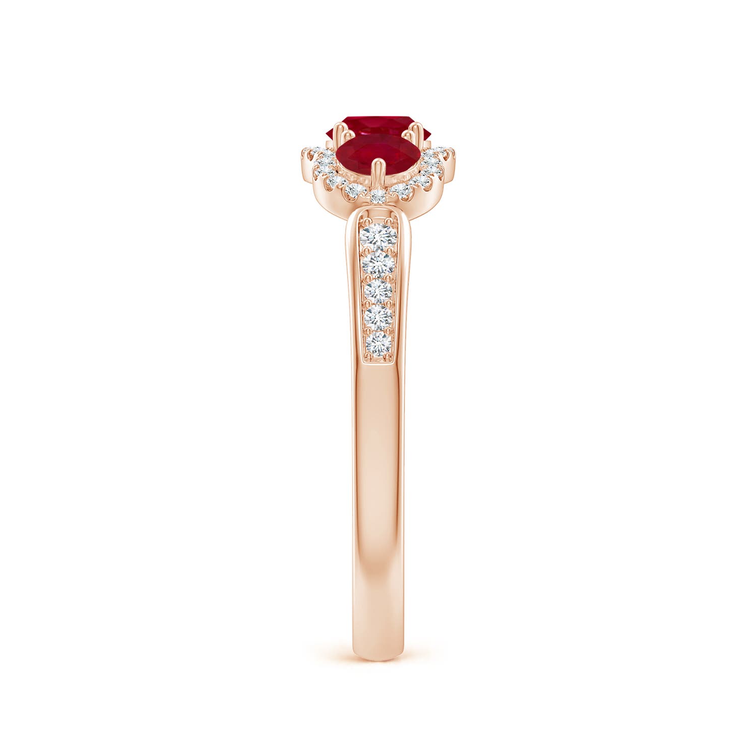 AA - Ruby / 0.98 CT / 14 KT Rose Gold