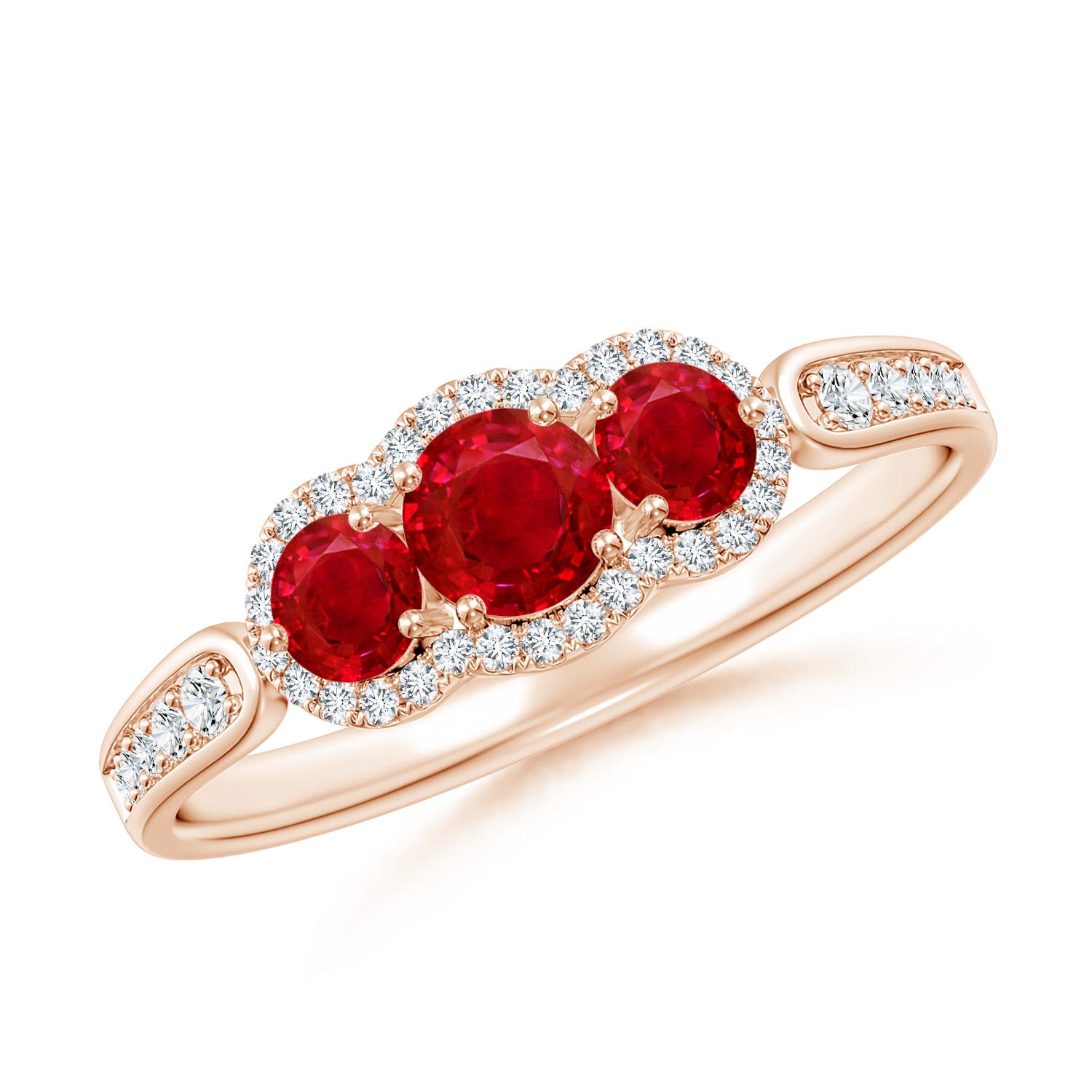 AAA - Ruby / 0.98 CT / 14 KT Rose Gold