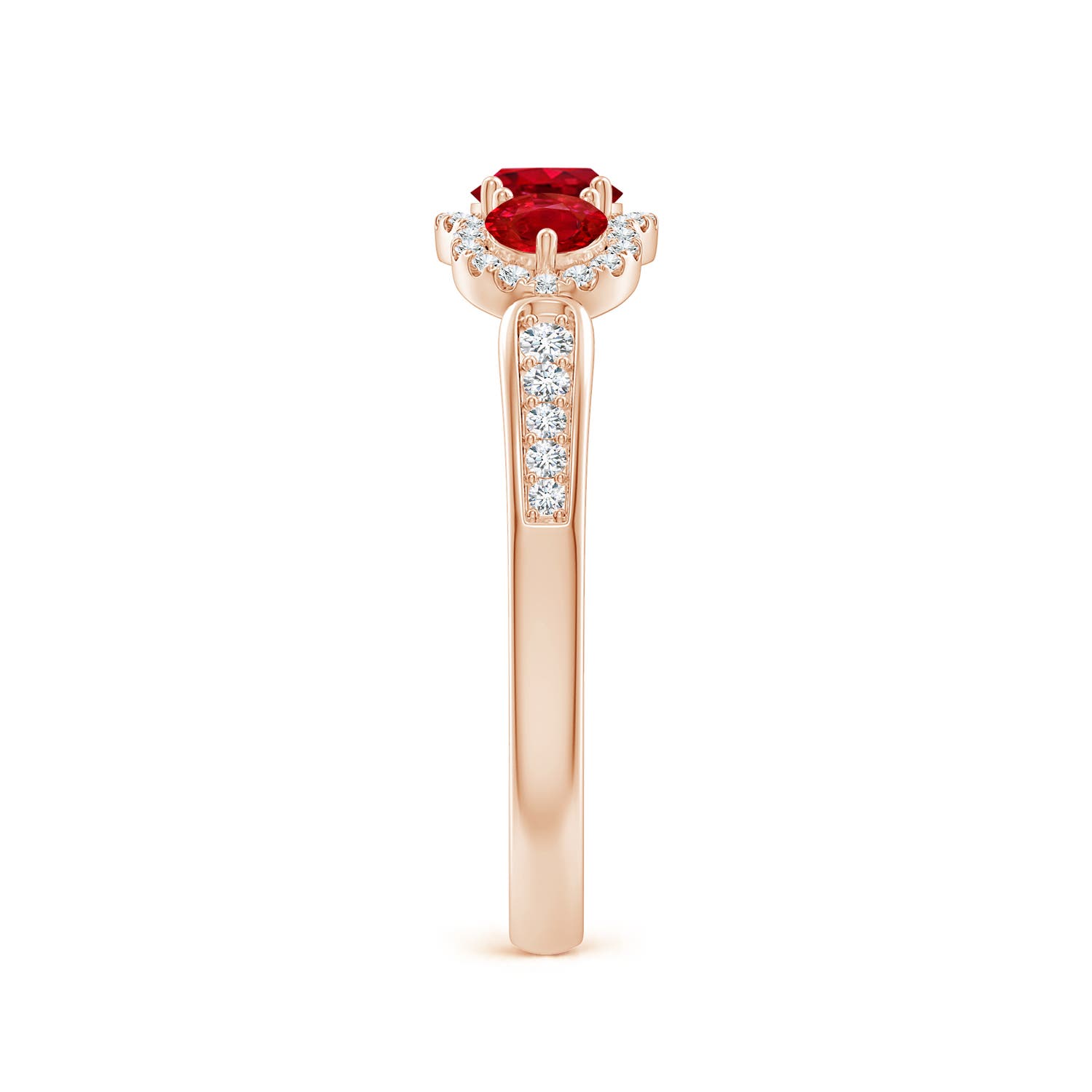 AAA - Ruby / 0.98 CT / 14 KT Rose Gold