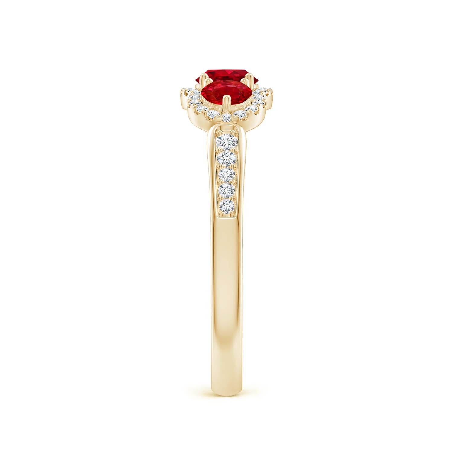 AAA - Ruby / 0.98 CT / 14 KT Yellow Gold