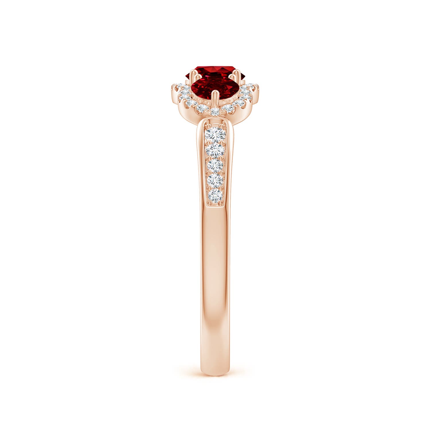 AAAA - Ruby / 0.98 CT / 14 KT Rose Gold