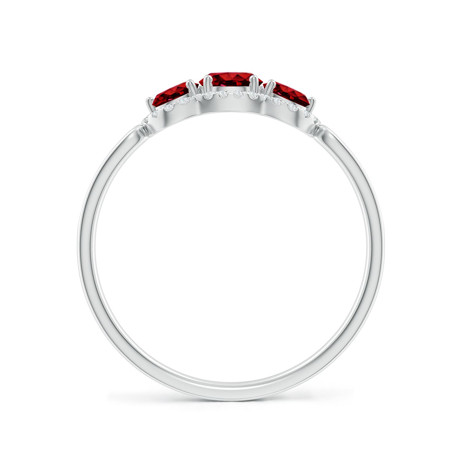 AAAA - Ruby / 0.98 CT / 14 KT White Gold