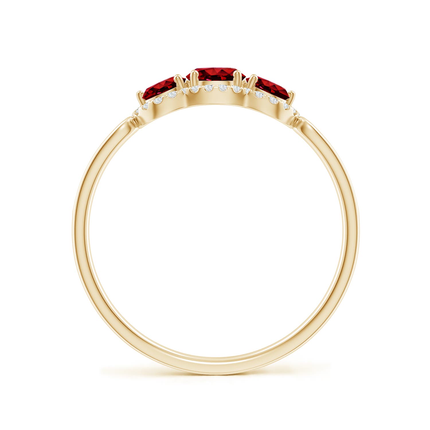 AAAA - Ruby / 0.98 CT / 14 KT Yellow Gold