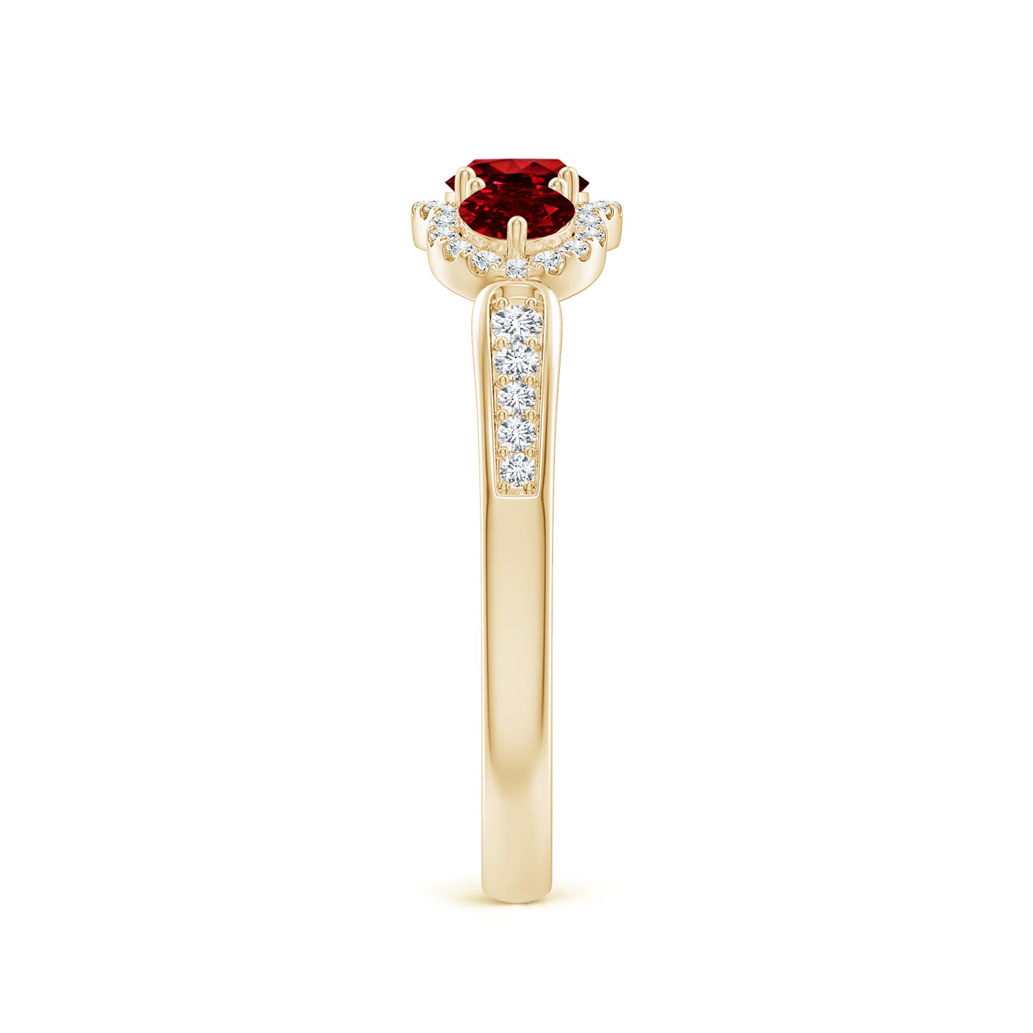 AAAA - Ruby / 0.98 CT / 14 KT Yellow Gold