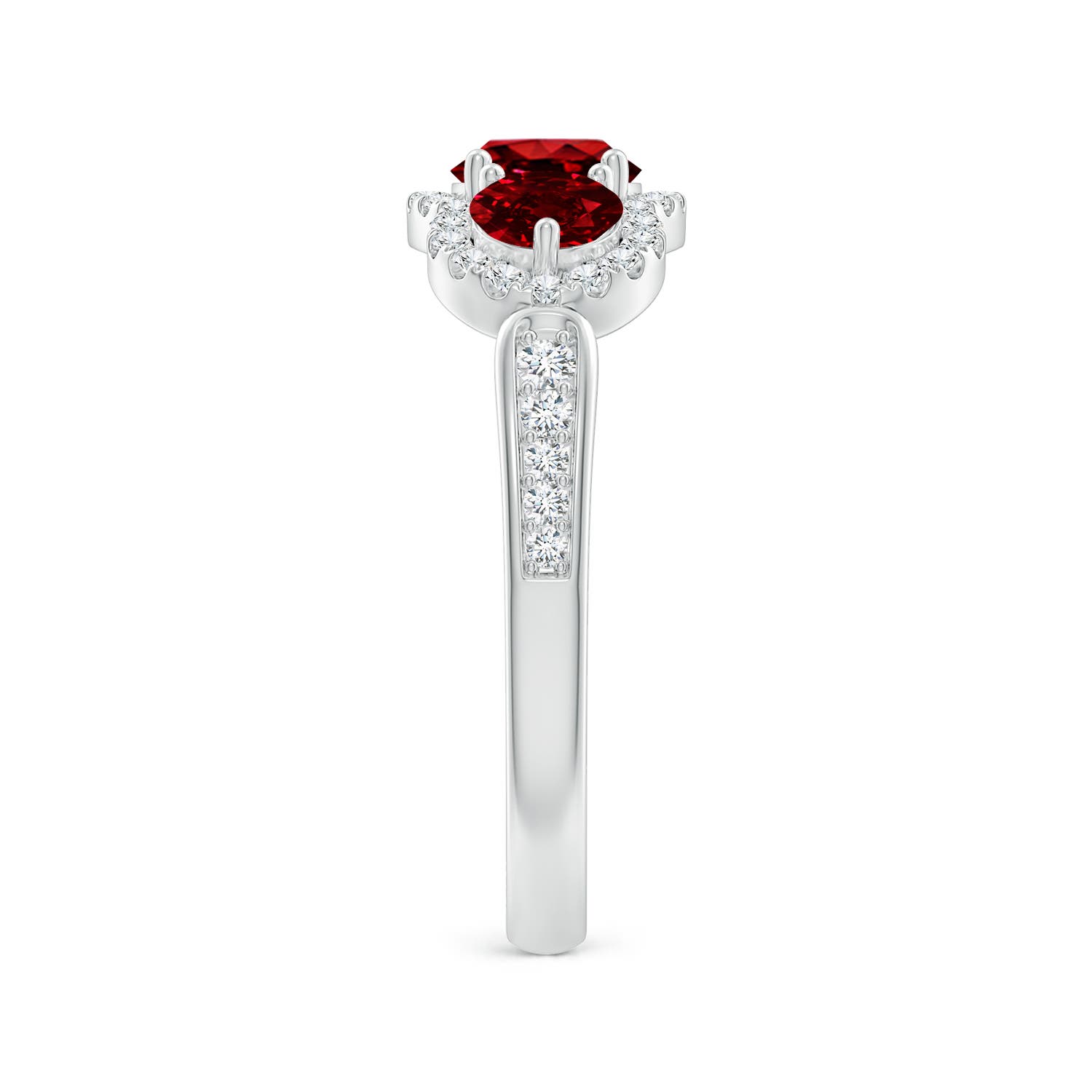 AAAA - Ruby / 1.53 CT / 14 KT White Gold