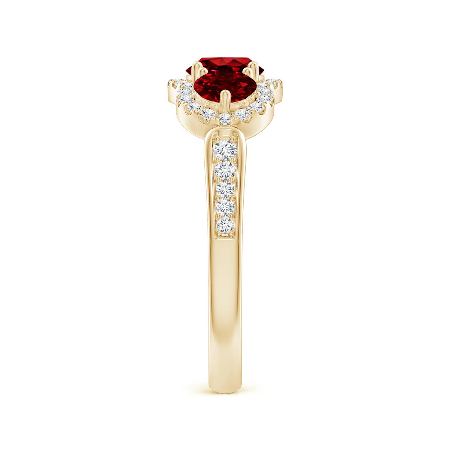 AAAA - Ruby / 1.53 CT / 14 KT Yellow Gold