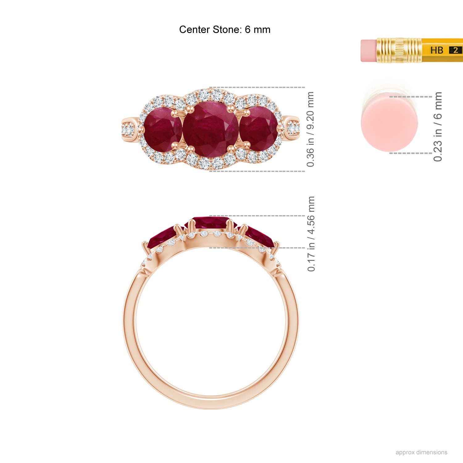 A - Ruby / 2.53 CT / 14 KT Rose Gold