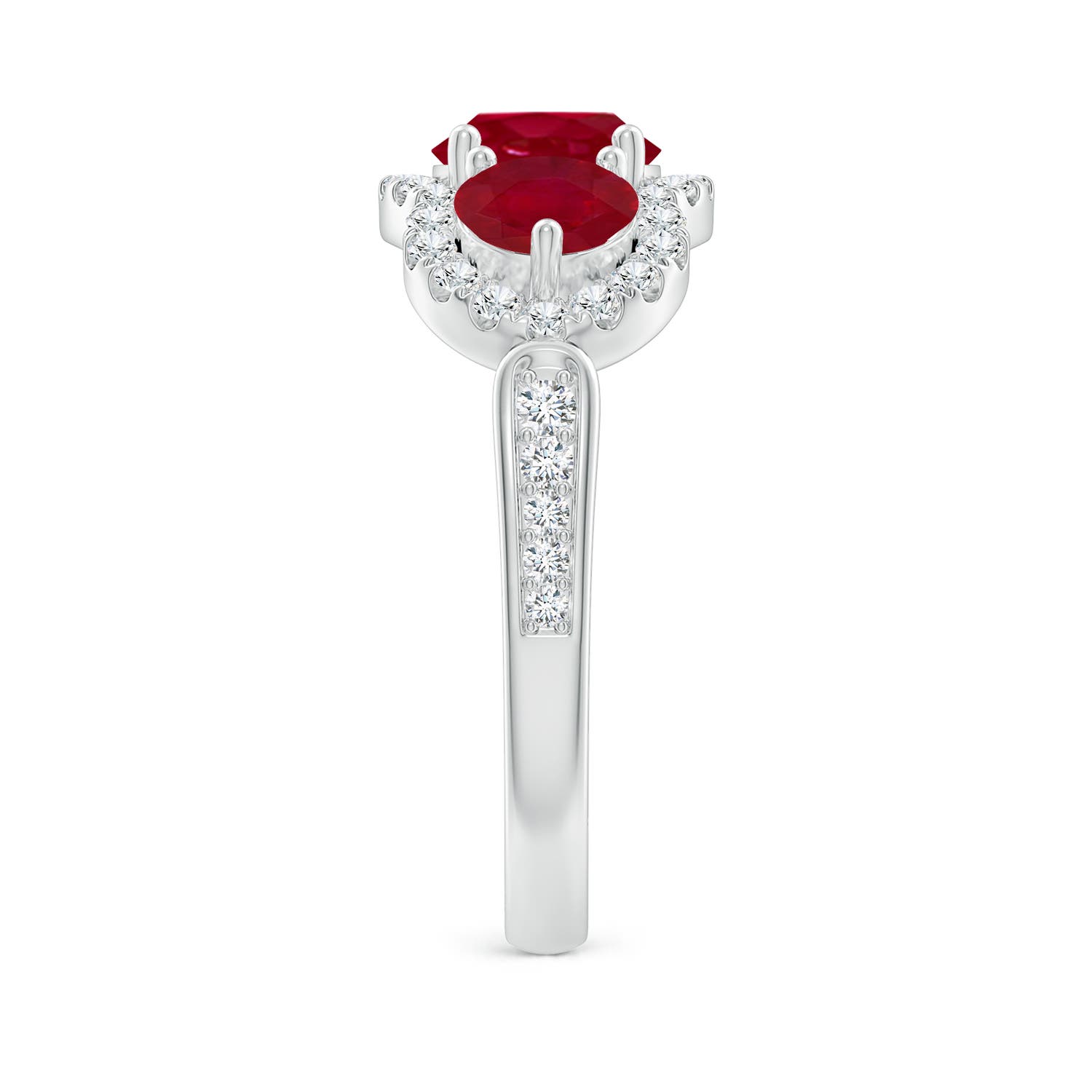 AA - Ruby / 2.53 CT / 14 KT White Gold