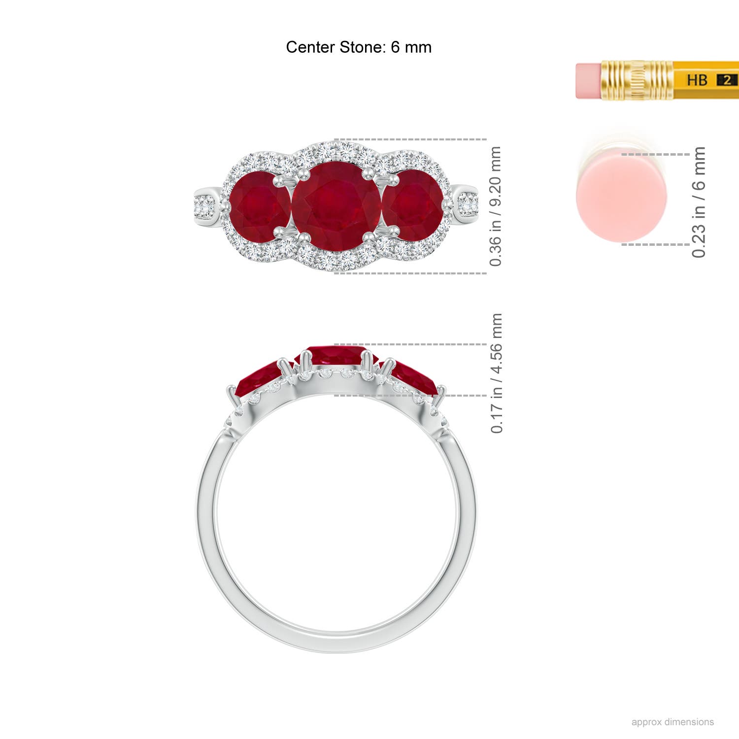 AA - Ruby / 2.53 CT / 14 KT White Gold