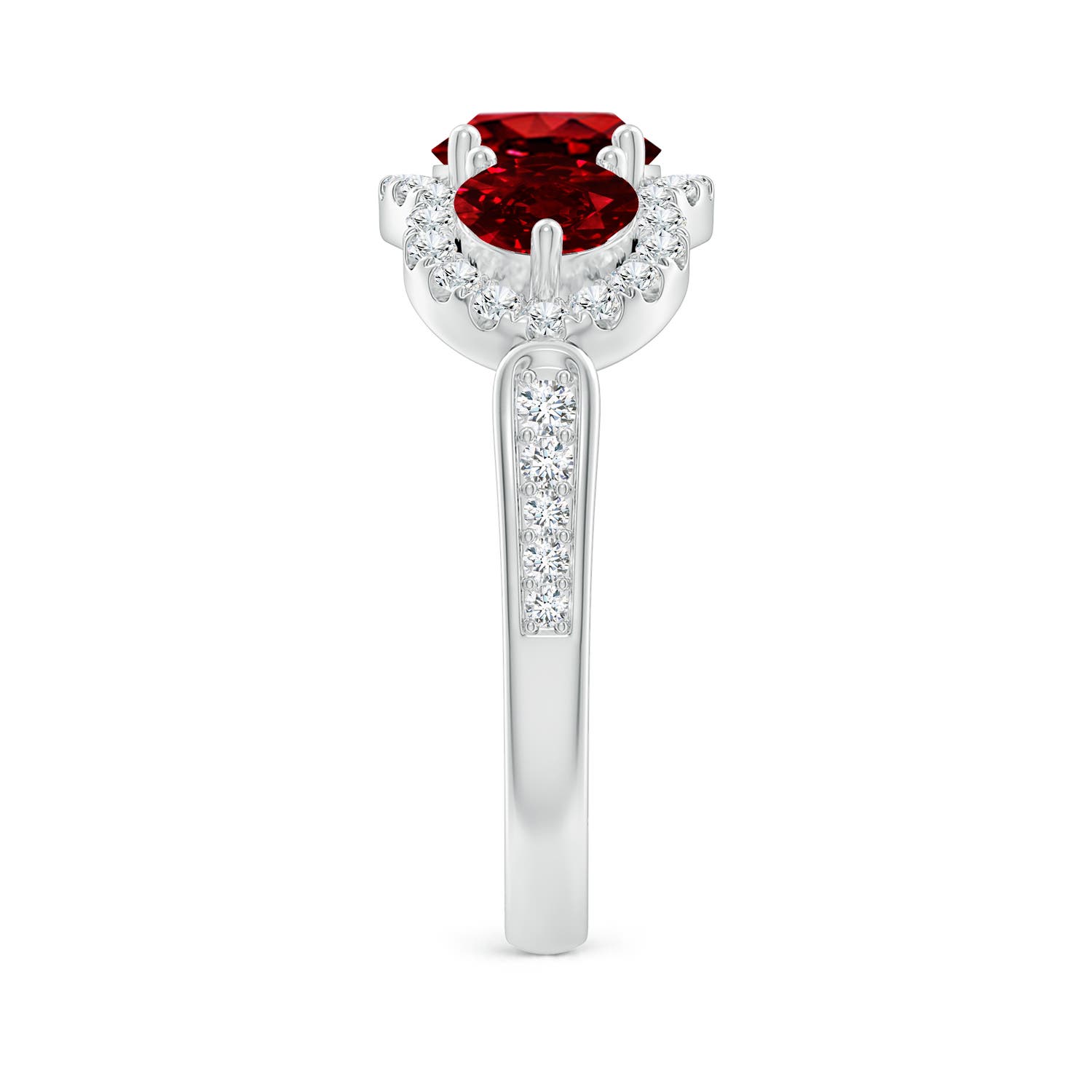 AAAA - Ruby / 2.53 CT / 14 KT White Gold