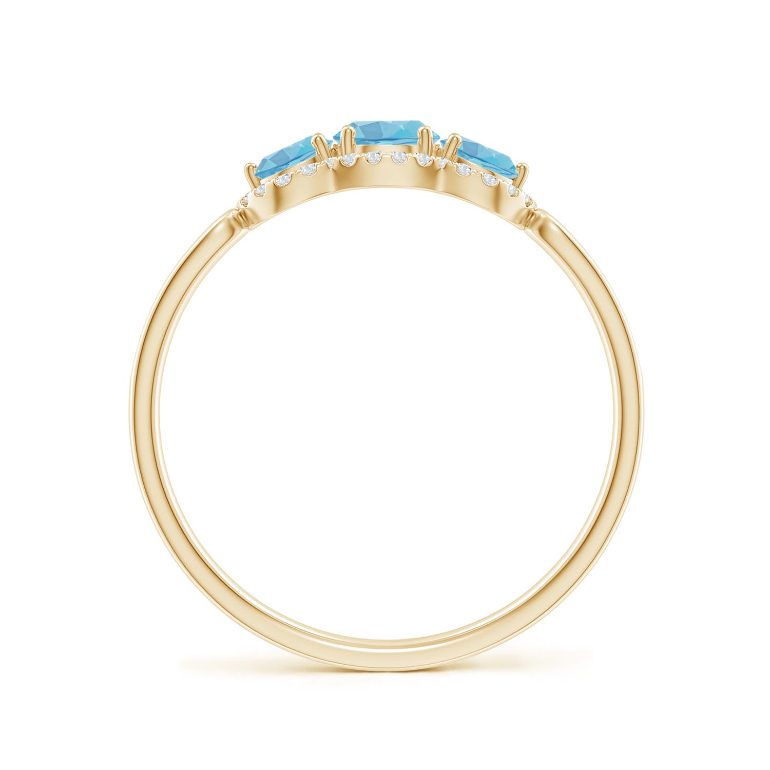 A - Swiss Blue Topaz / 0.9 CT / 14 KT Yellow Gold