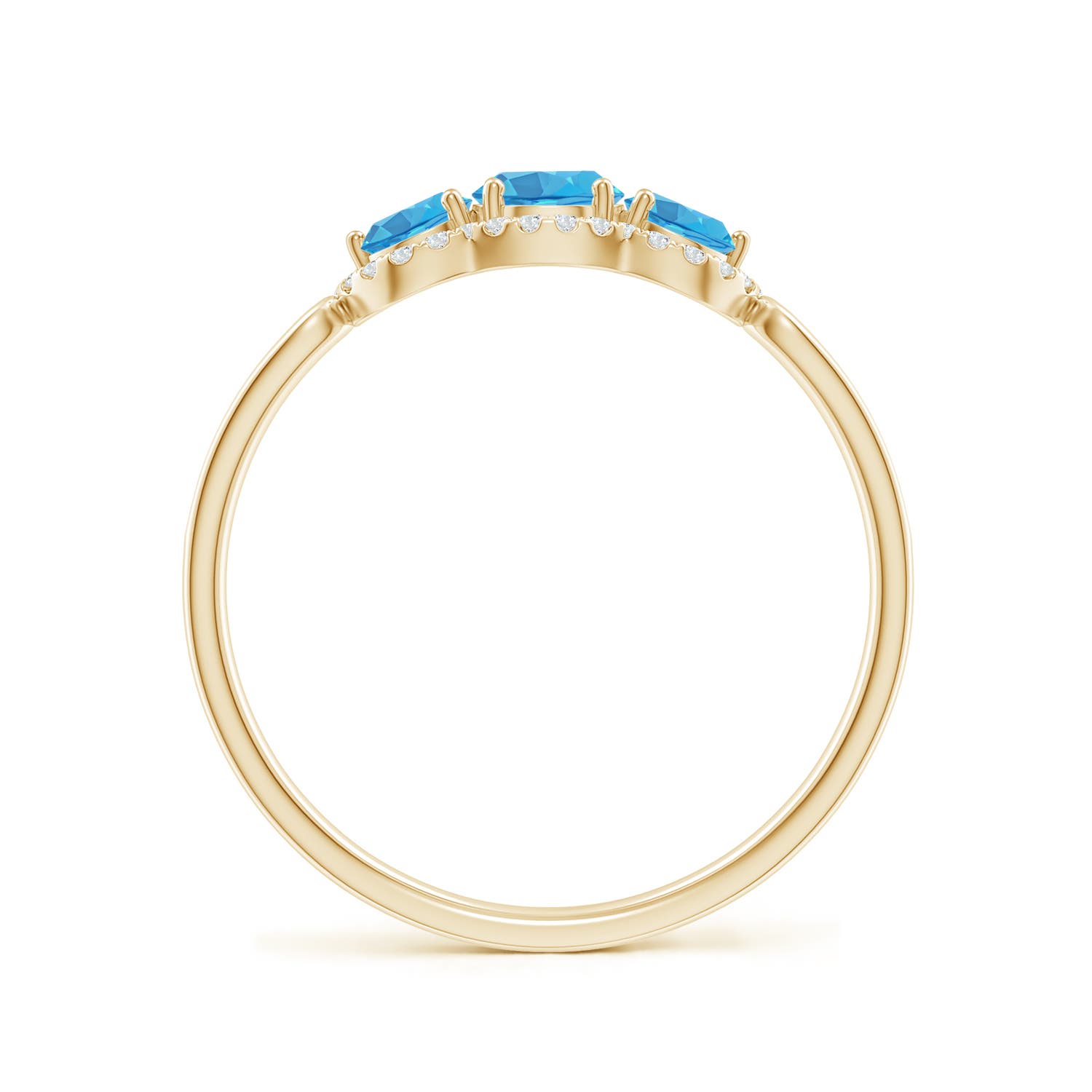 AA - Swiss Blue Topaz / 0.9 CT / 14 KT Yellow Gold