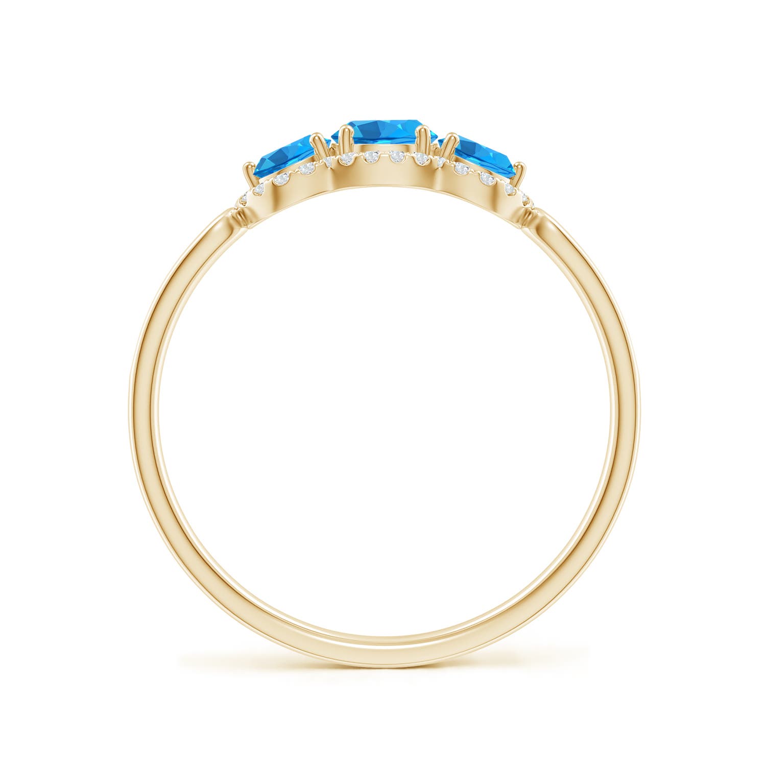 AAAA - Swiss Blue Topaz / 0.9 CT / 14 KT Yellow Gold