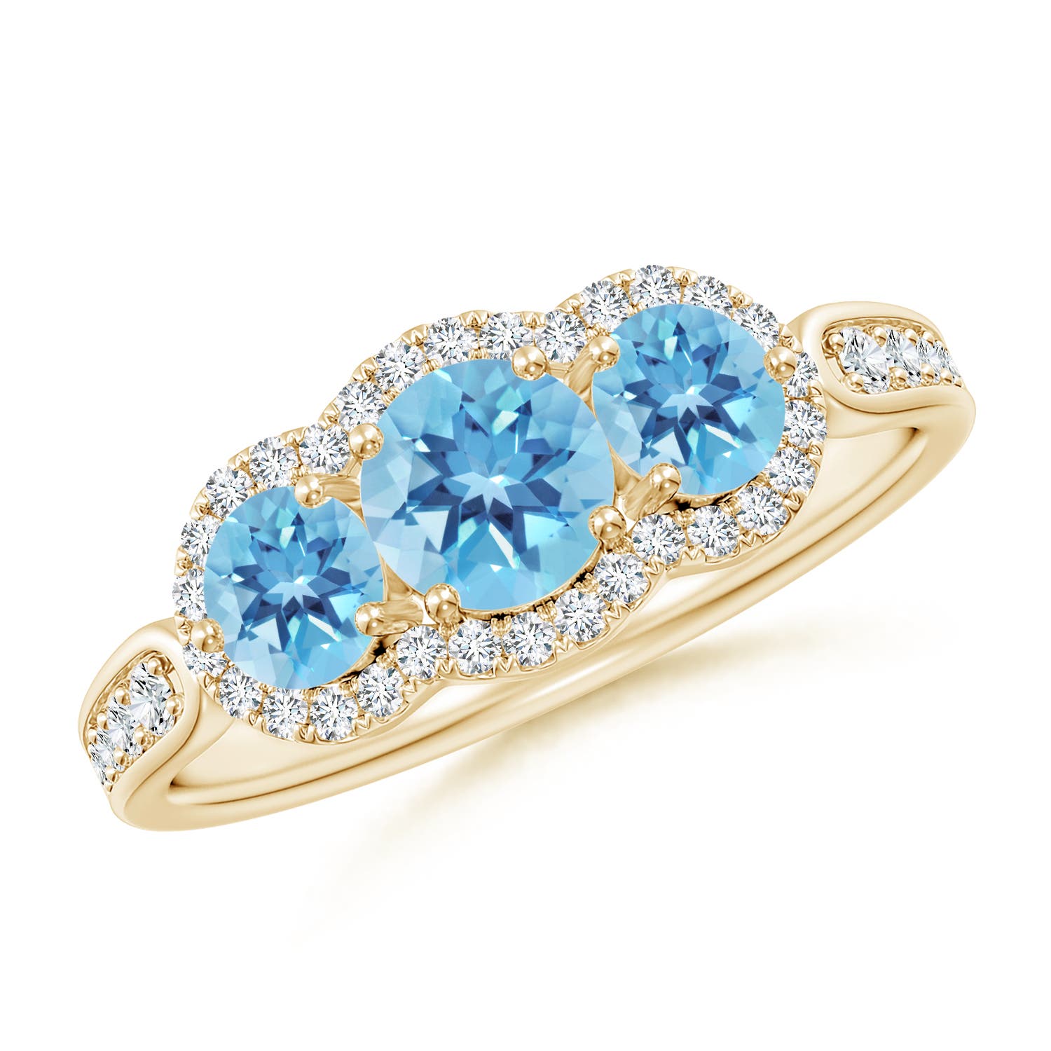 A - Swiss Blue Topaz / 1.49 CT / 14 KT Yellow Gold