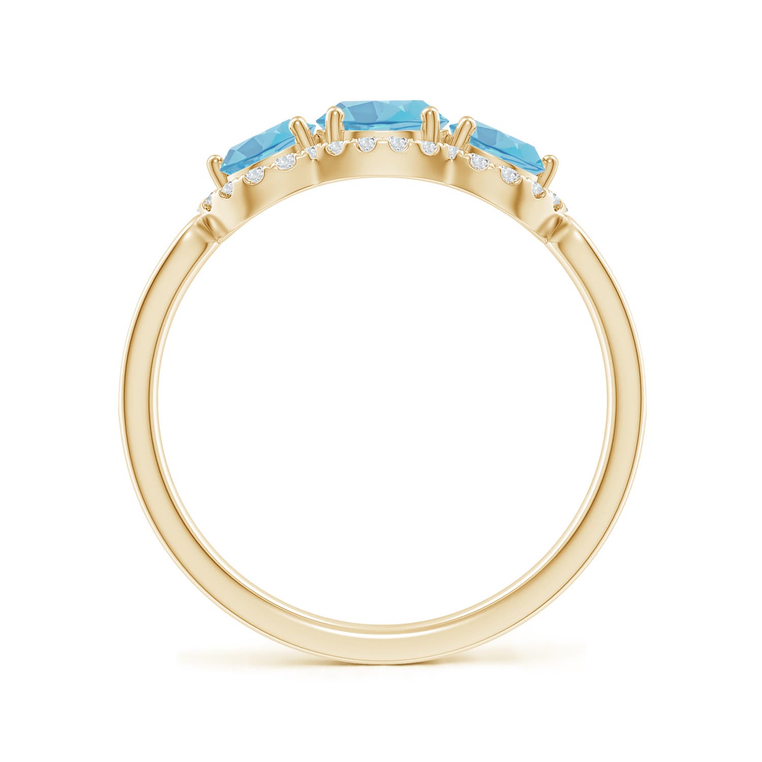 A - Swiss Blue Topaz / 1.49 CT / 14 KT Yellow Gold