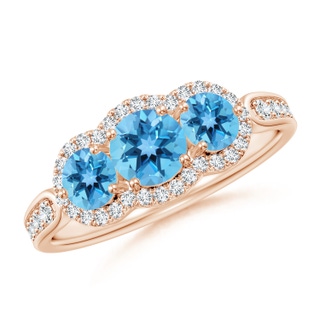 Round AA Swiss Blue Topaz