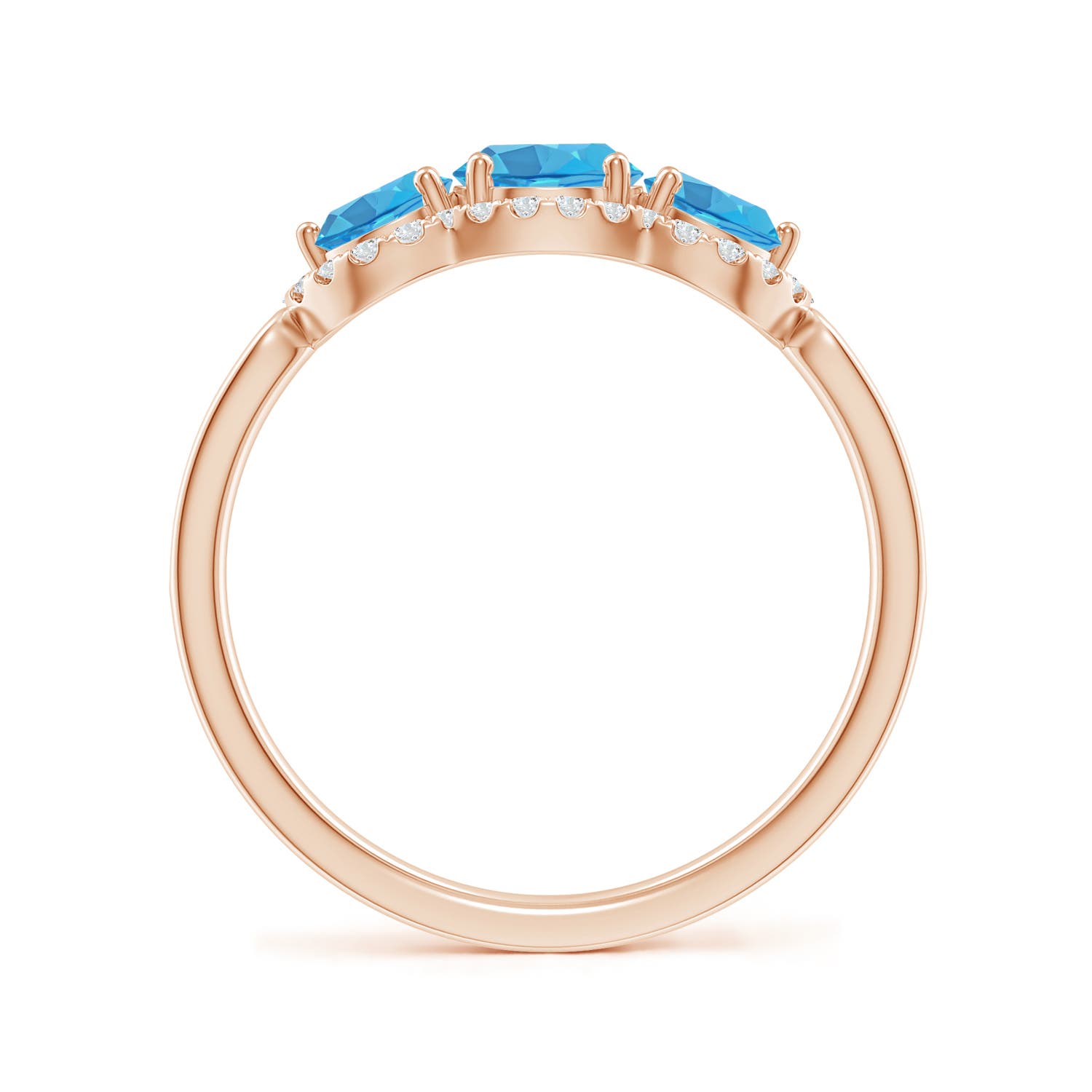 AA - Swiss Blue Topaz / 1.49 CT / 14 KT Rose Gold