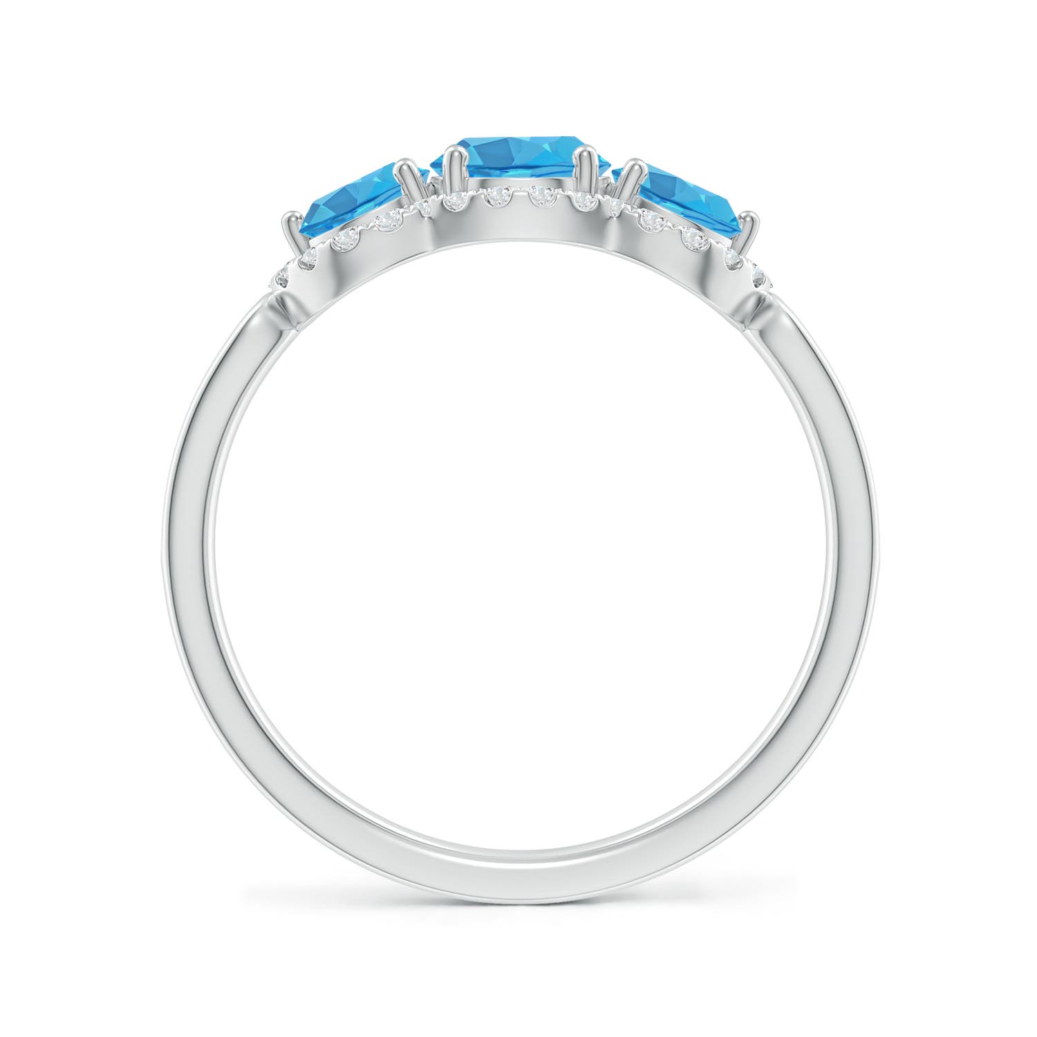 AA - Swiss Blue Topaz / 1.49 CT / 14 KT White Gold