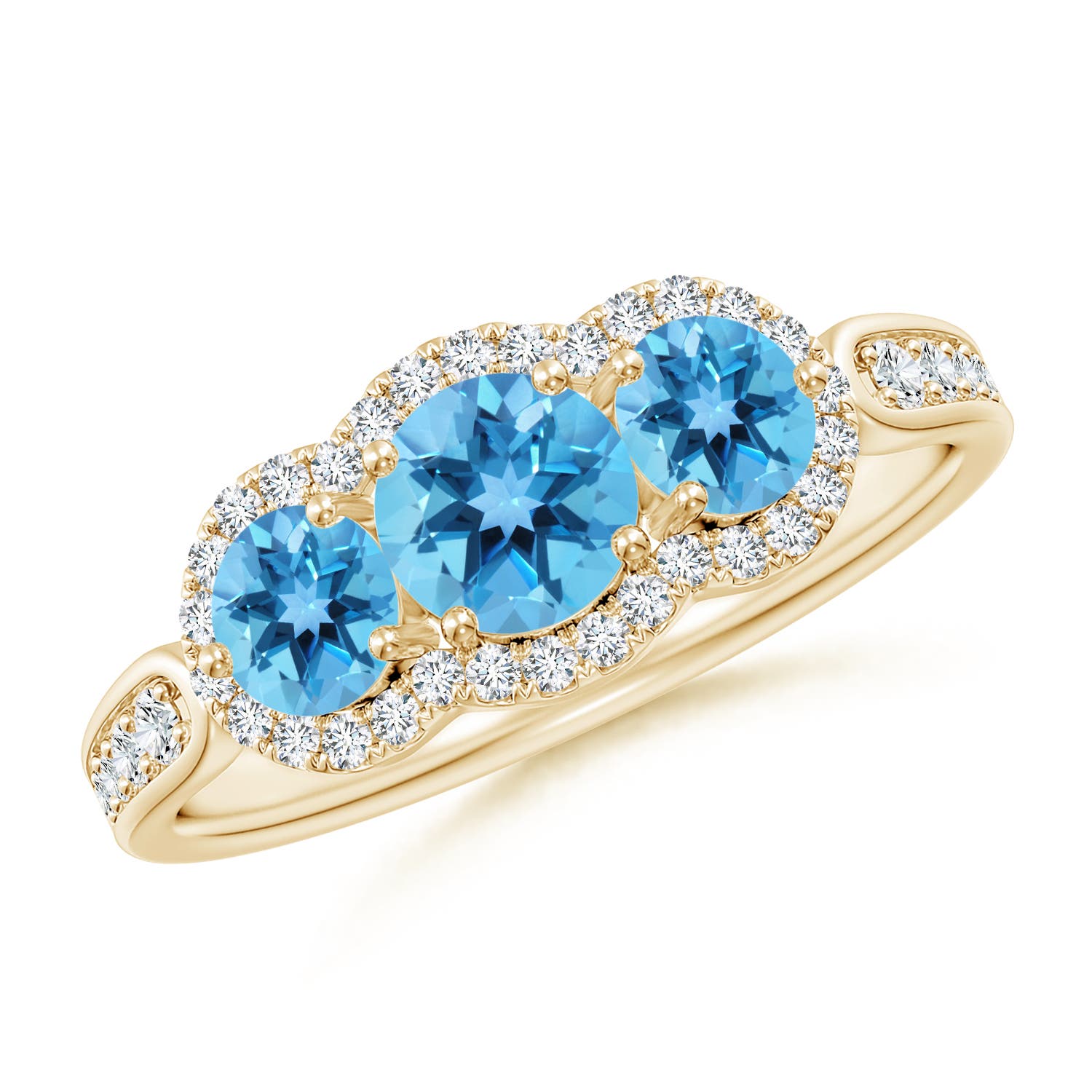 AA - Swiss Blue Topaz / 1.49 CT / 14 KT Yellow Gold