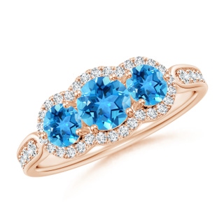 Round AAA Swiss Blue Topaz