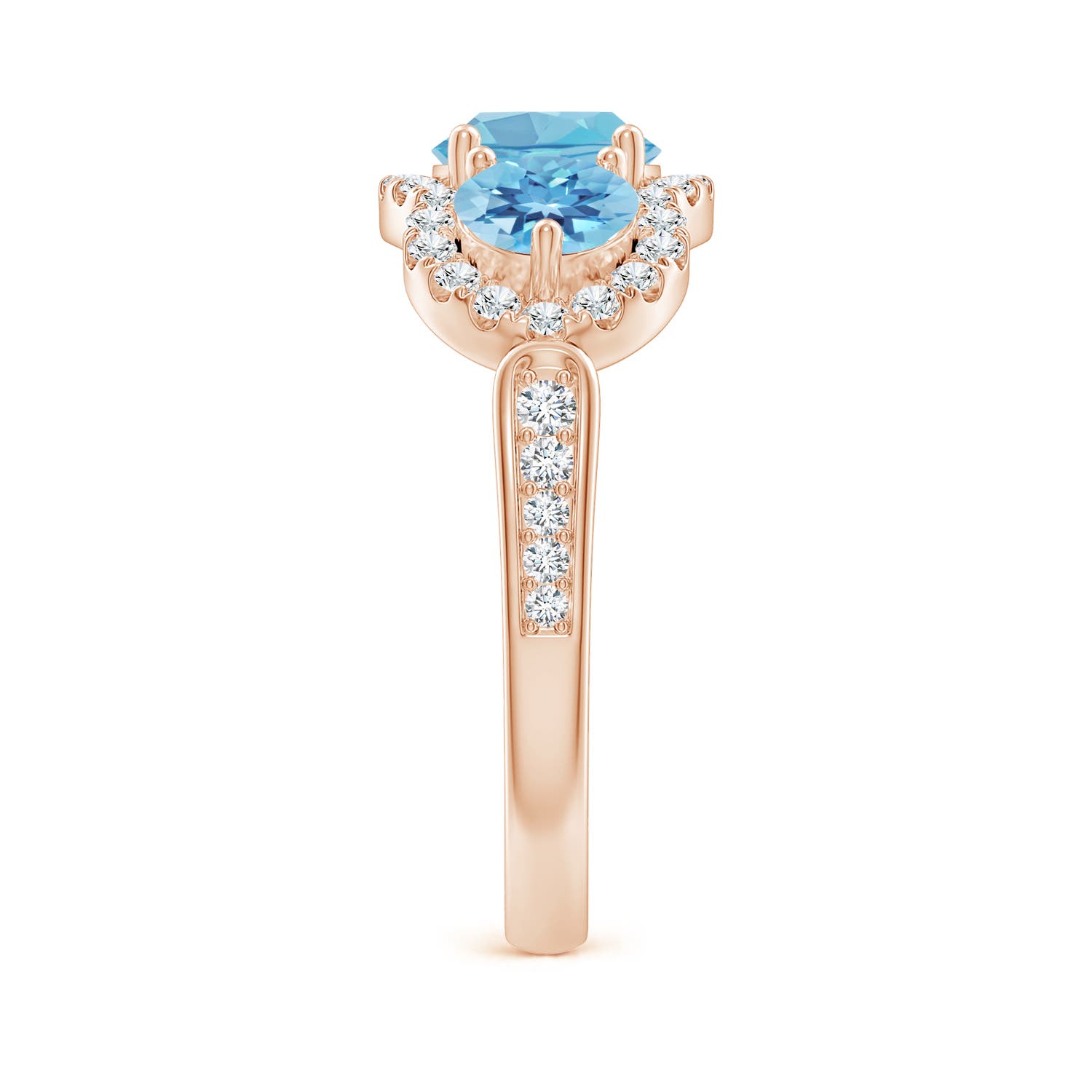 A - Swiss Blue Topaz / 2.48 CT / 14 KT Rose Gold