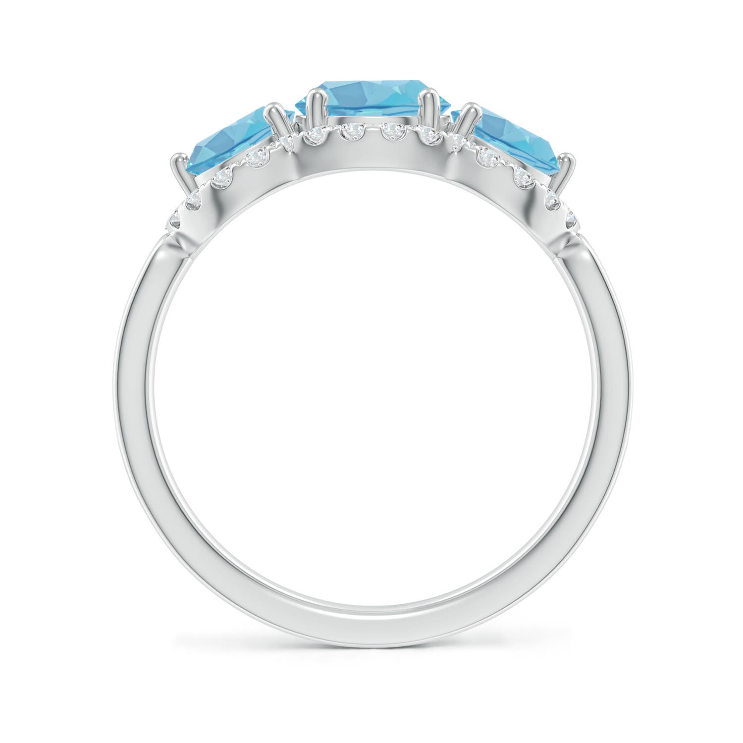 A - Swiss Blue Topaz / 2.48 CT / 14 KT White Gold