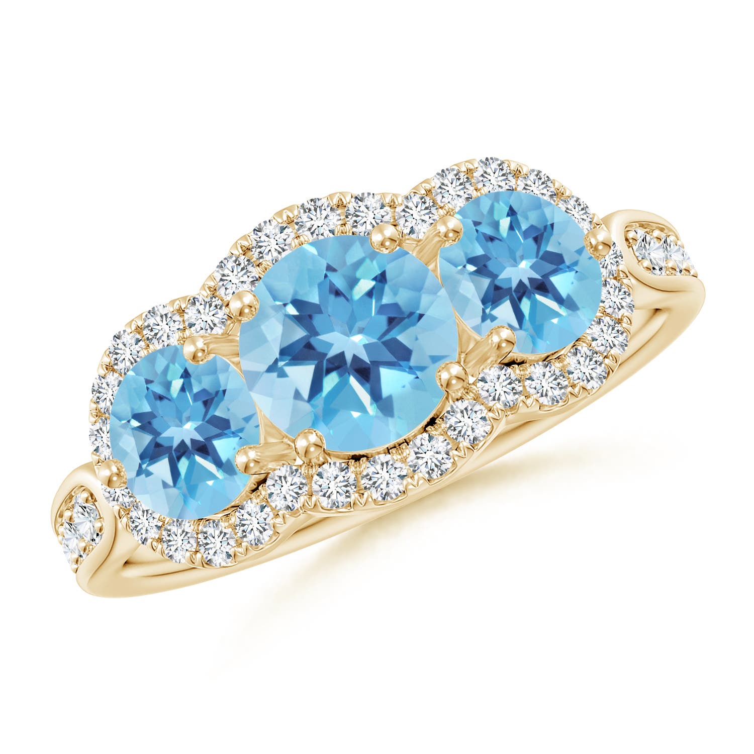 A - Swiss Blue Topaz / 2.48 CT / 14 KT Yellow Gold