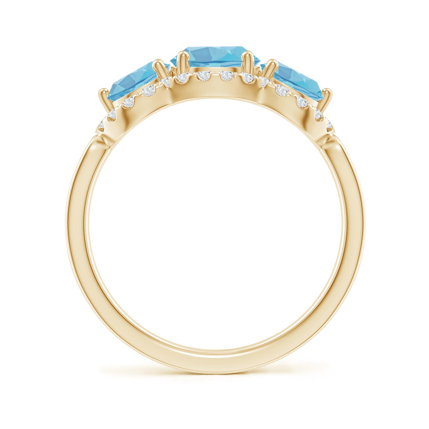 A - Swiss Blue Topaz / 2.48 CT / 14 KT Yellow Gold