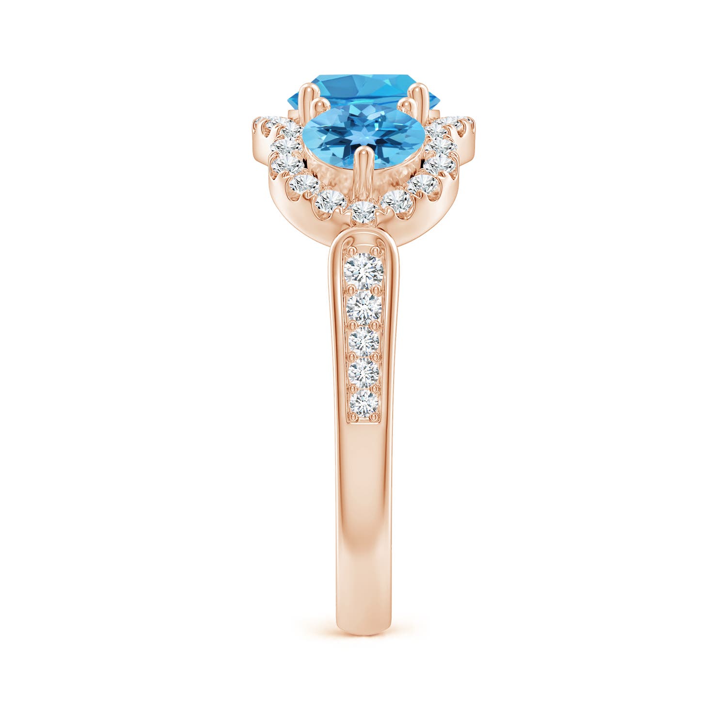 AA - Swiss Blue Topaz / 2.48 CT / 14 KT Rose Gold