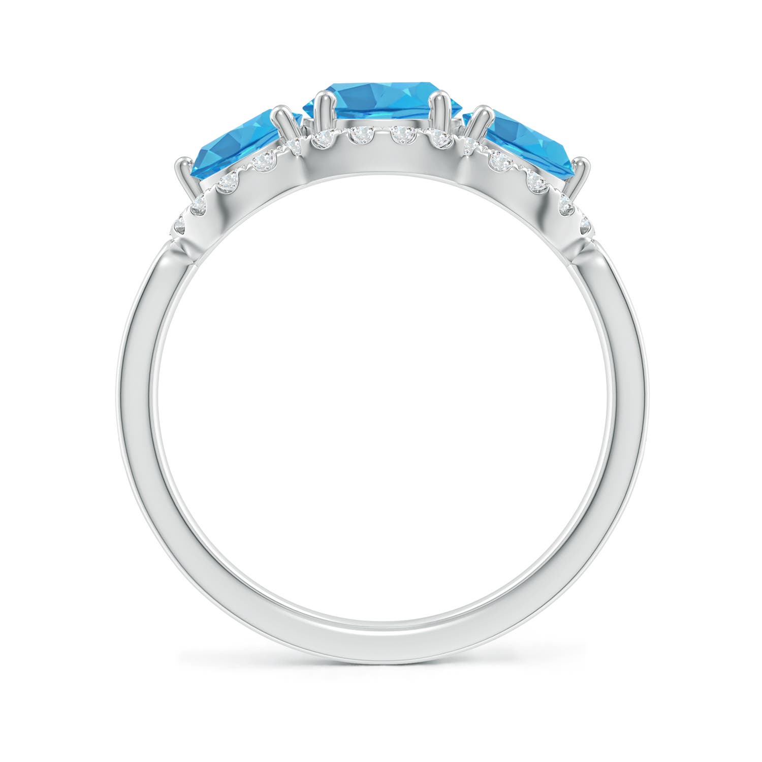 AA - Swiss Blue Topaz / 2.48 CT / 14 KT White Gold