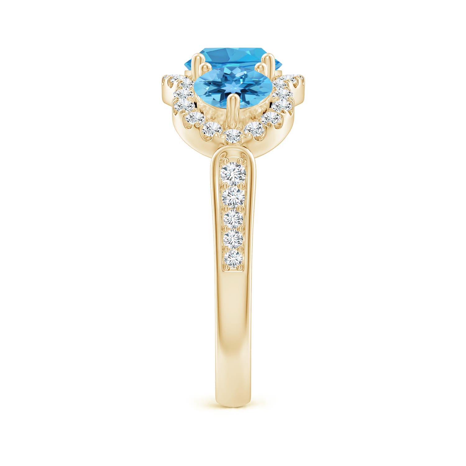 AA - Swiss Blue Topaz / 2.48 CT / 14 KT Yellow Gold