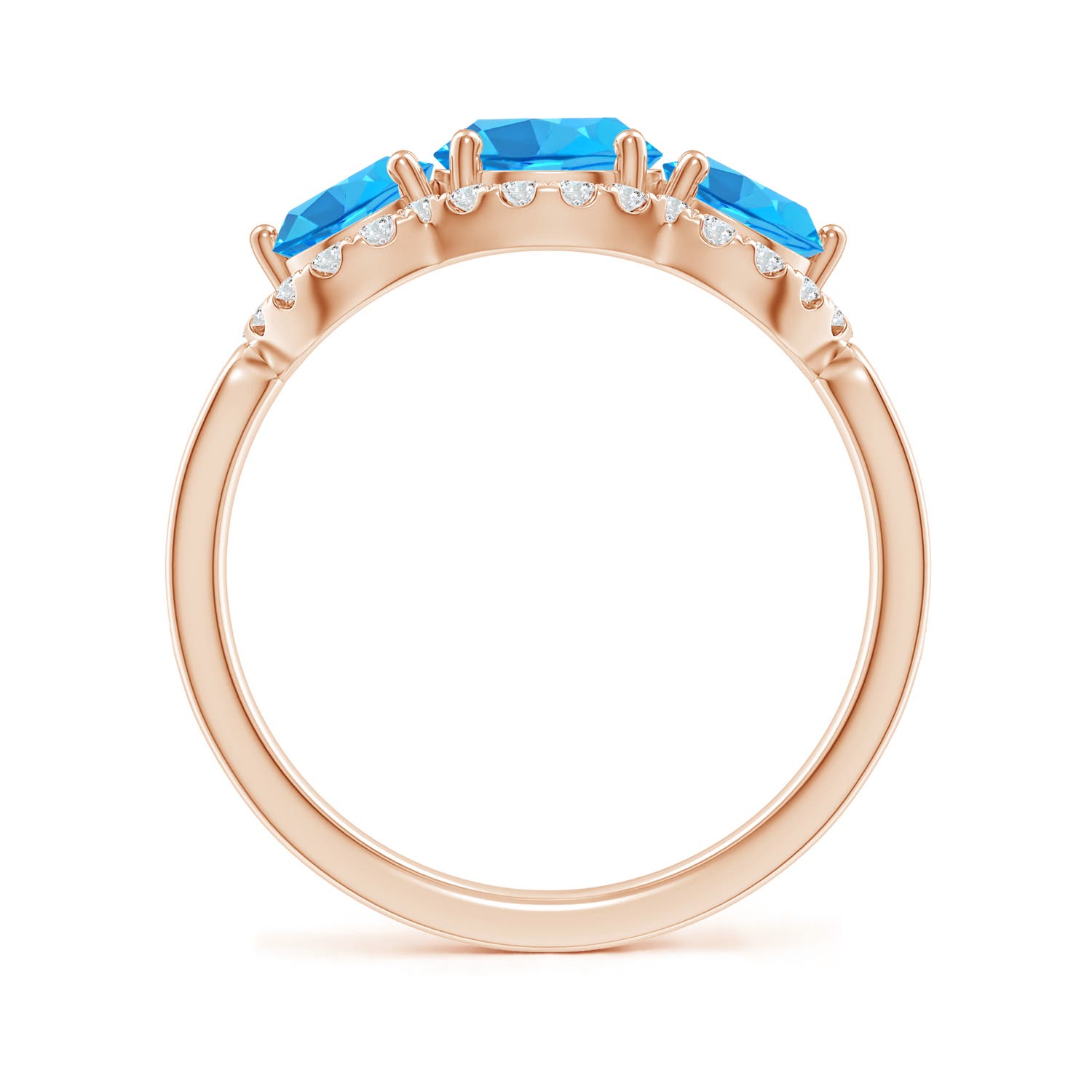 AAA - Swiss Blue Topaz / 2.48 CT / 14 KT Rose Gold