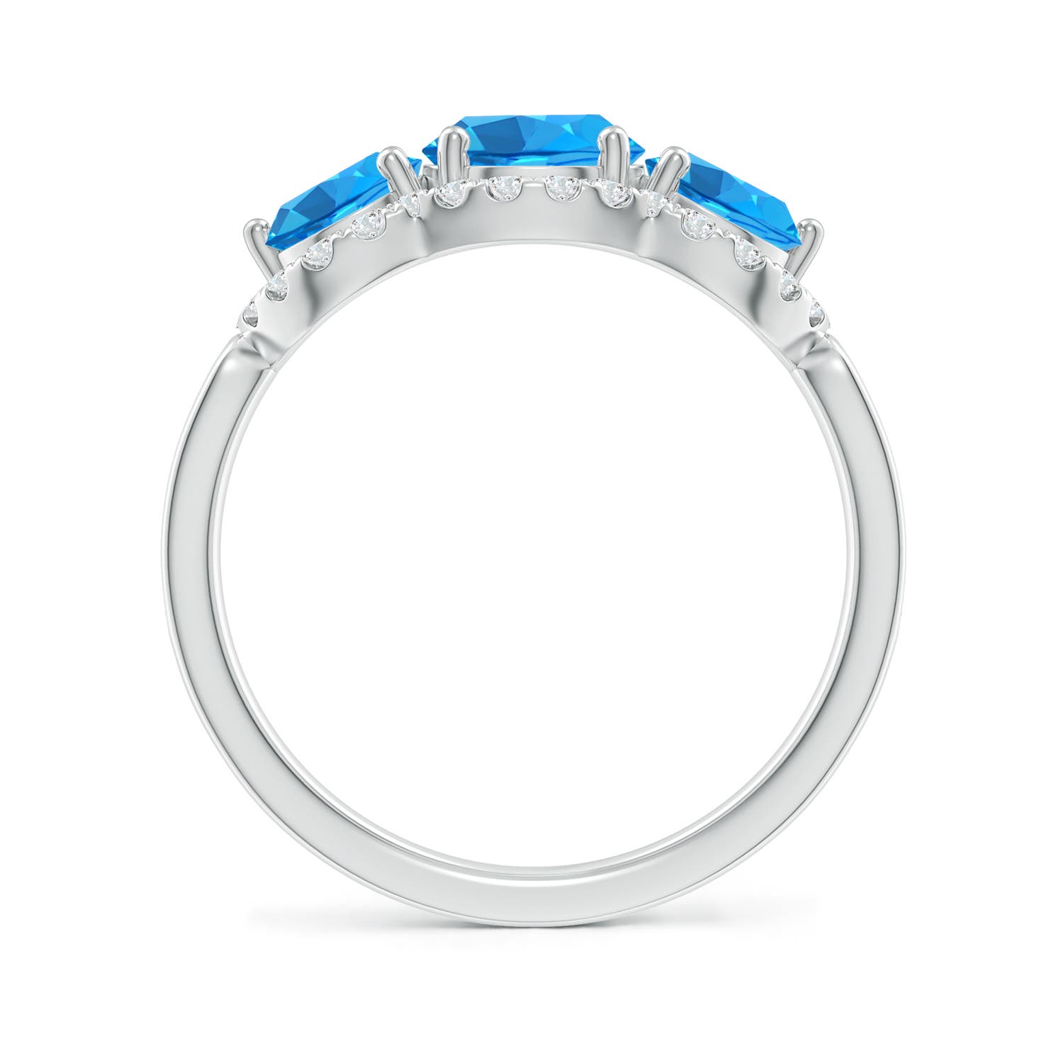 AAAA - Swiss Blue Topaz / 2.48 CT / 14 KT White Gold