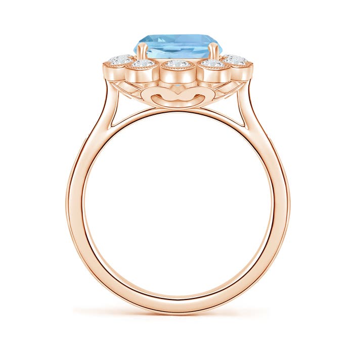 AAAA - Aquamarine / 2.95 CT / 14 KT Rose Gold