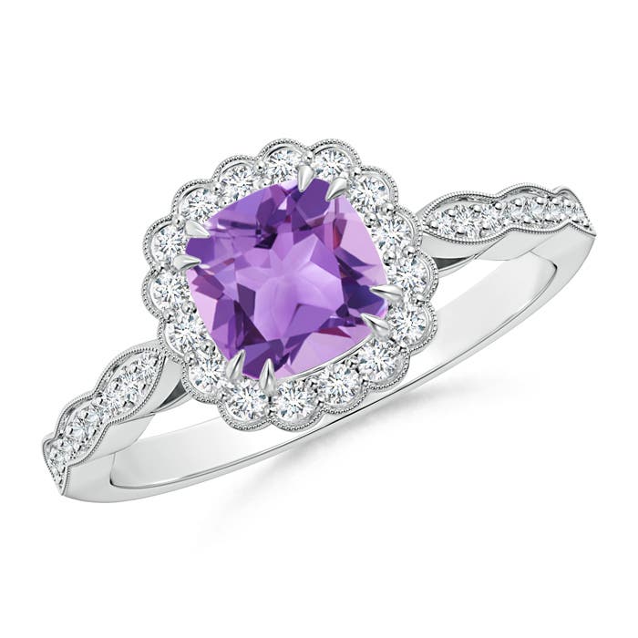 A - Amethyst / 1.06 CT / 14 KT White Gold