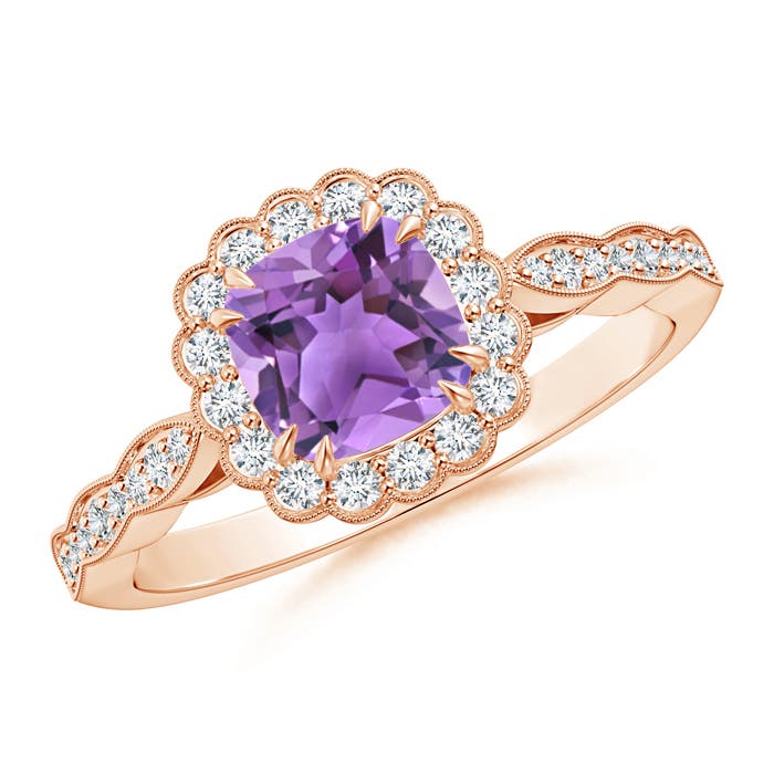 AA - Amethyst / 1.06 CT / 14 KT Rose Gold