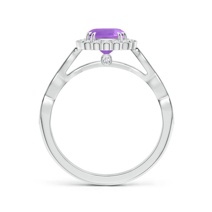 AA - Amethyst / 1.06 CT / 14 KT White Gold