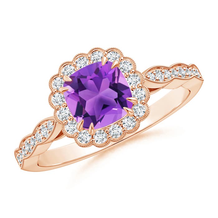 AAA - Amethyst / 1.06 CT / 14 KT Rose Gold