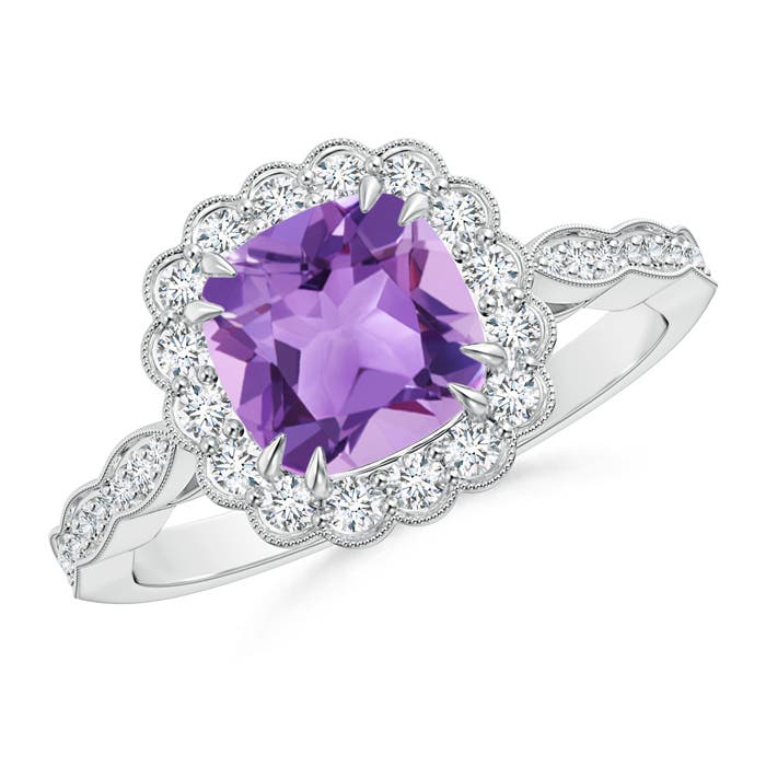 A - Amethyst / 1.71 CT / 14 KT White Gold