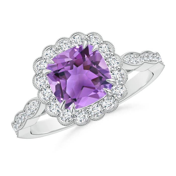 AA - Amethyst / 1.71 CT / 14 KT White Gold