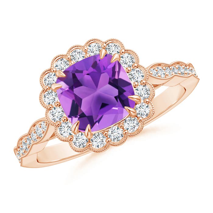 AAA - Amethyst / 1.71 CT / 14 KT Rose Gold