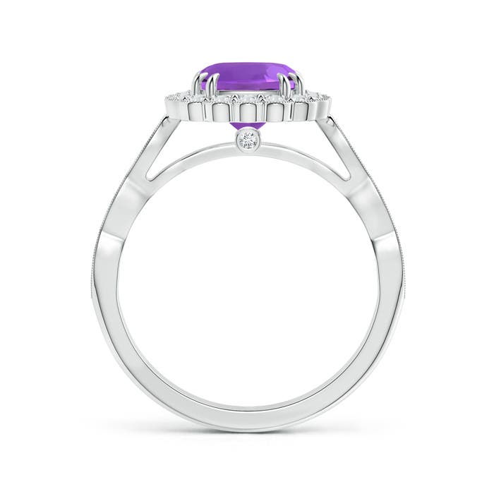 AAA - Amethyst / 1.71 CT / 14 KT White Gold